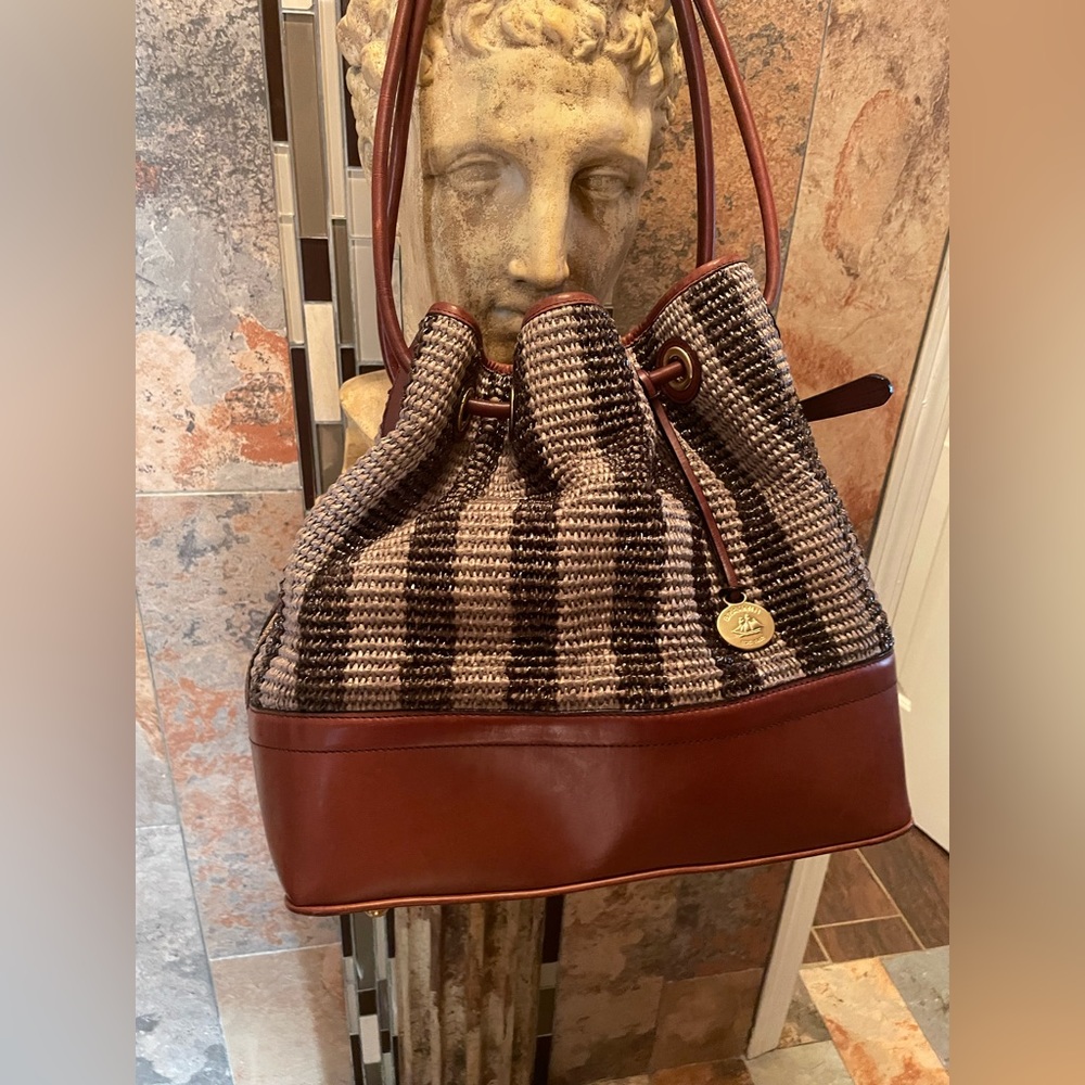 Brahmin tie string shoulder bag
